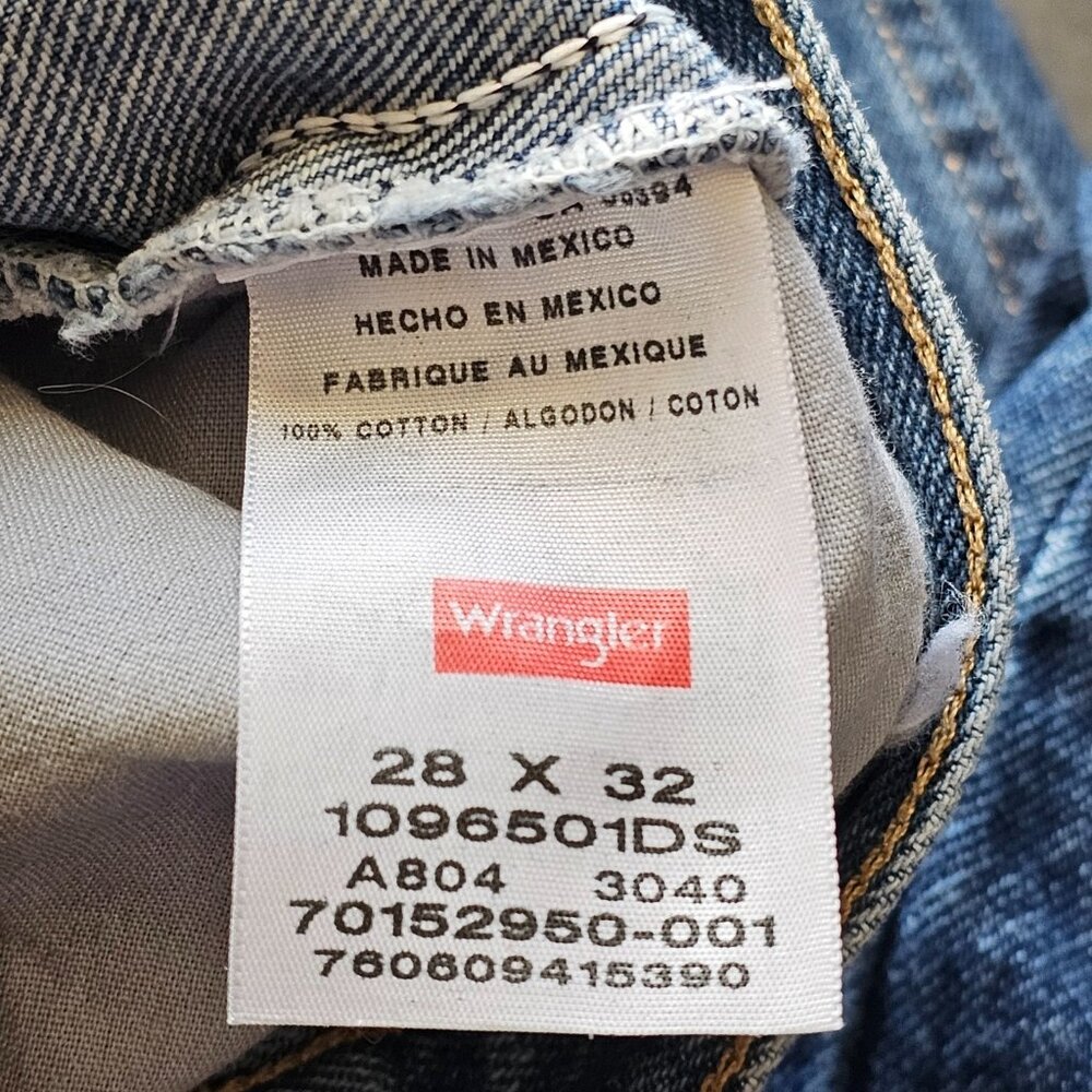 Wrangler Jeans Lot of 2 Mens Tag 28x32 Fit 28x30 Slim Straight Cotton Denim EUC - Picture 5 of 8